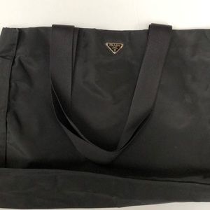 Authentic Prada Black Nylon Tote Bag